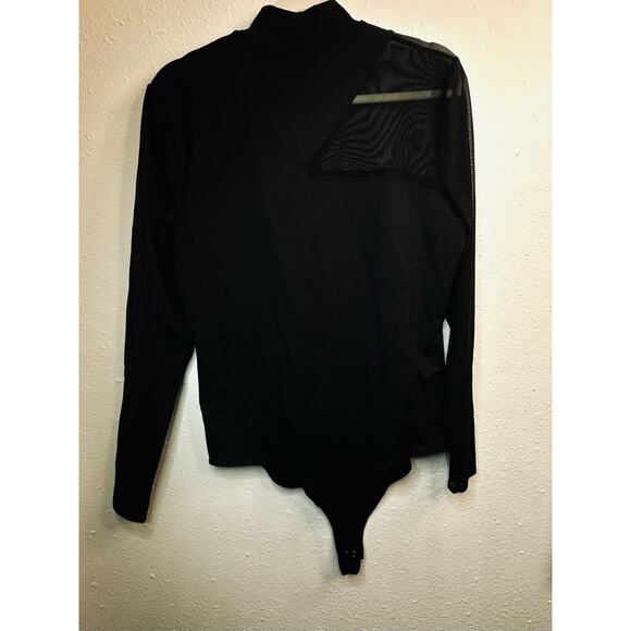 NWT Abercrombie Mesh Black Bodysuit Soft Collection Size XL - Picture 6 of 7